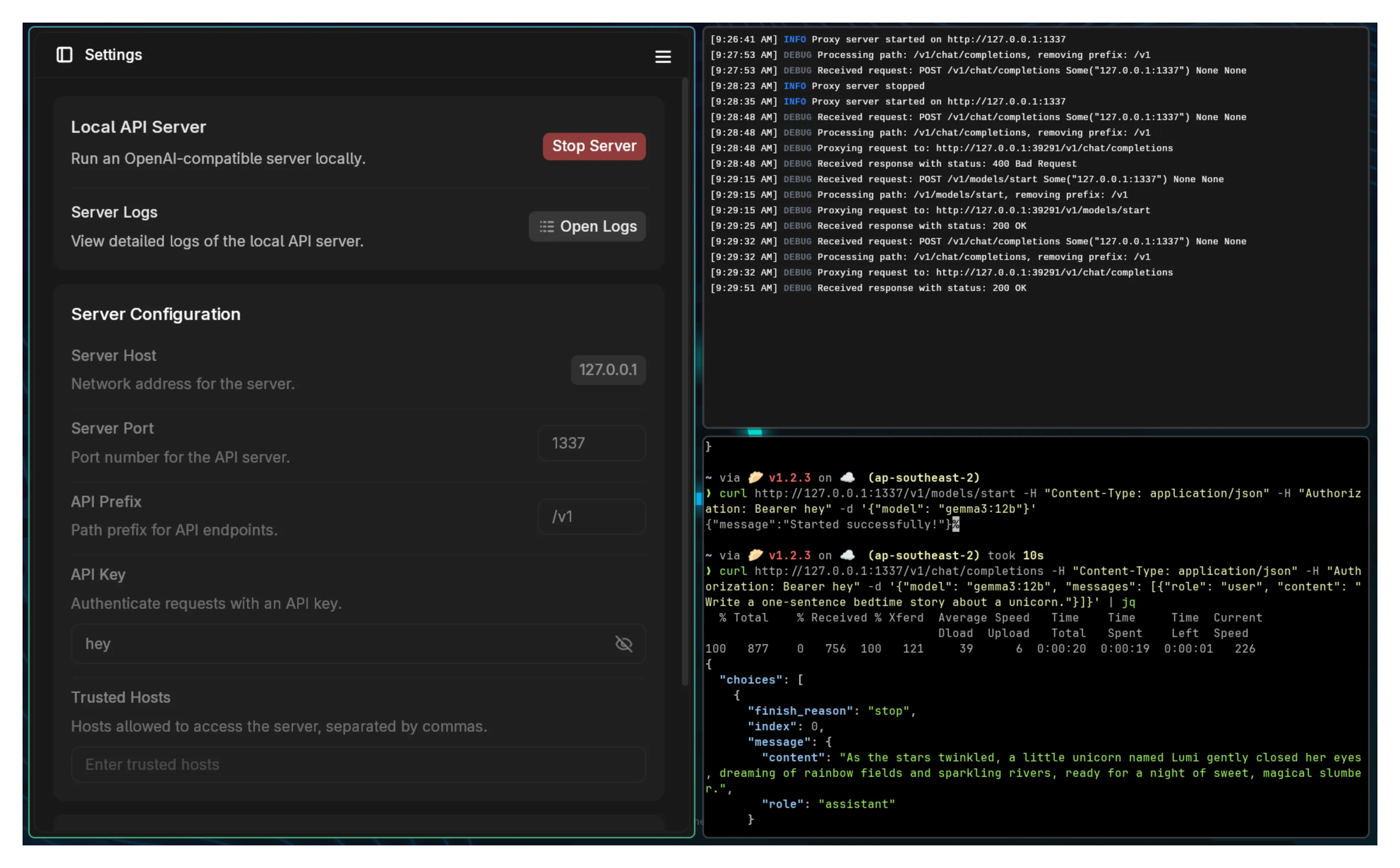 API Server Logs