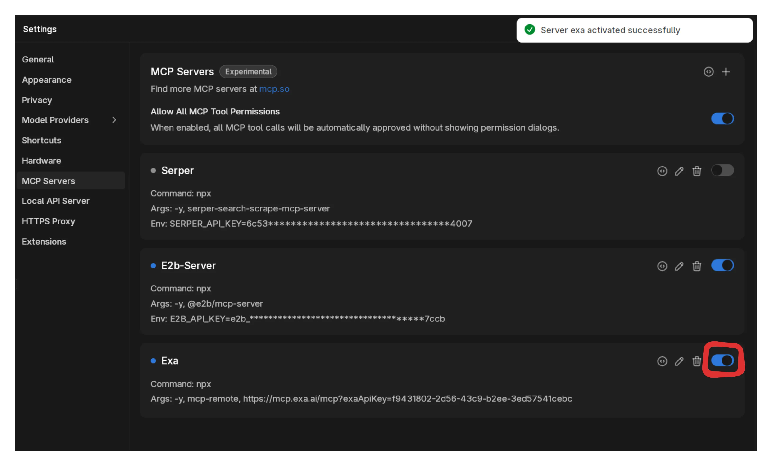 Exa Jan MCP Server