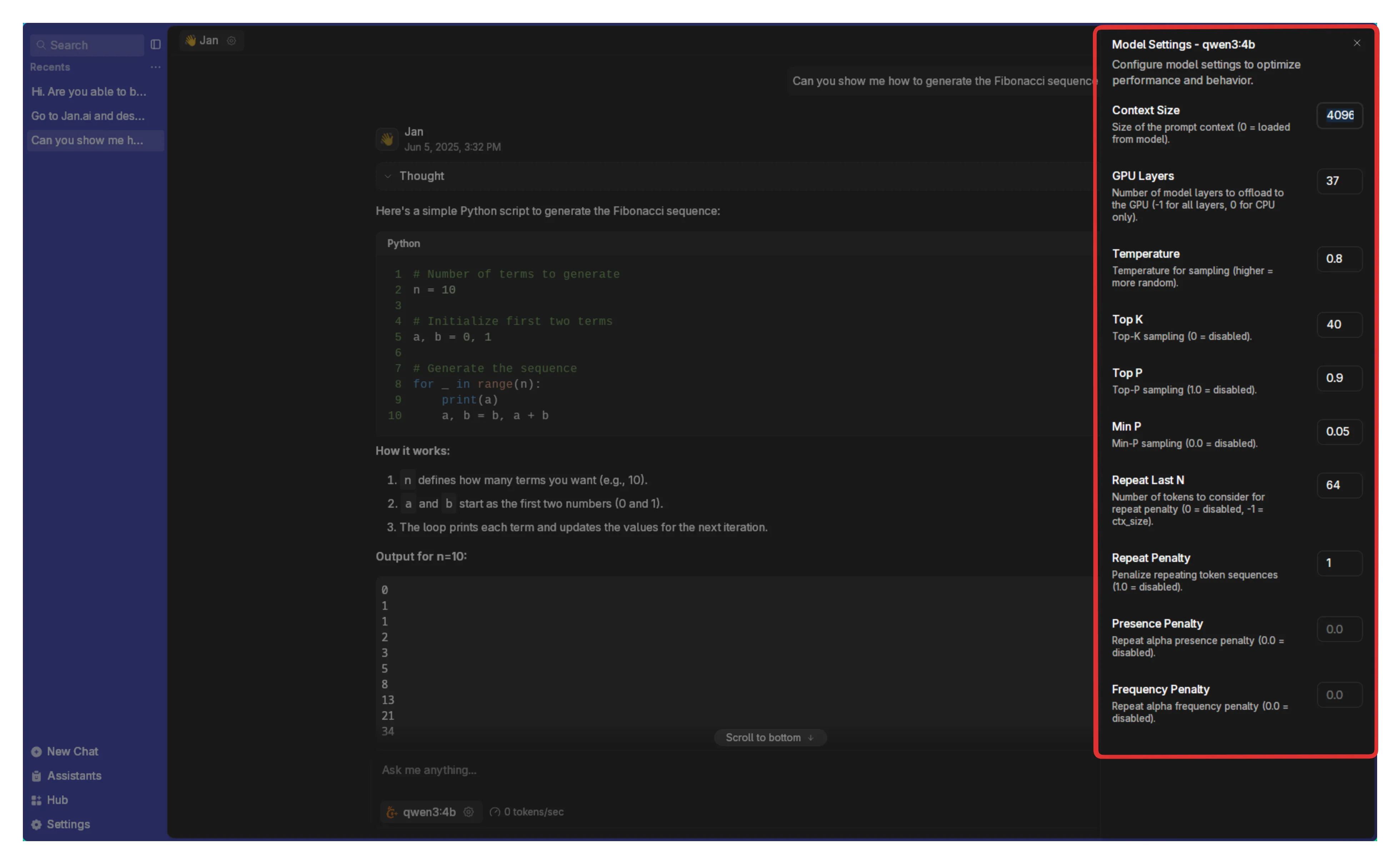 Model Parameters