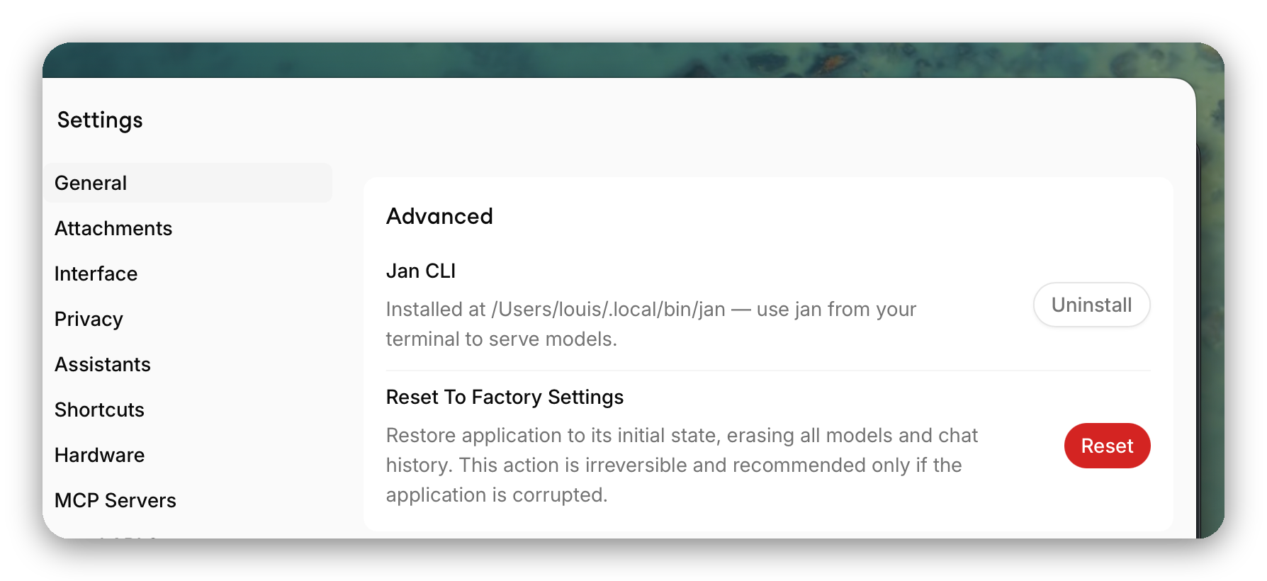 Factory Reset