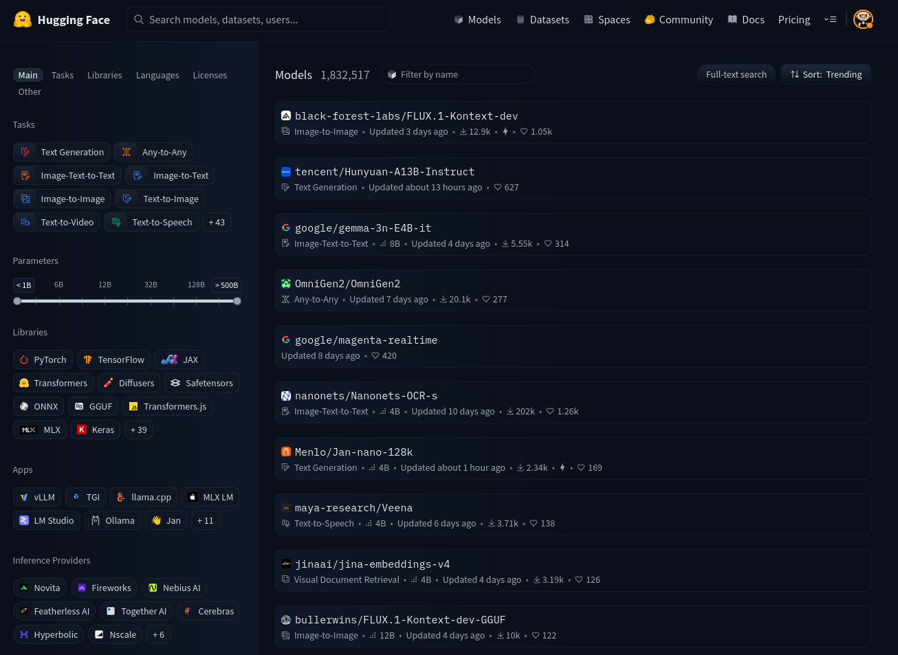 HuggingFace Model Hub